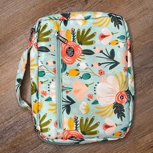 Floral Bible Case with Handle & Pocket